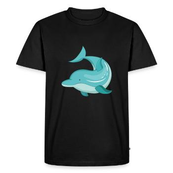 Delfin - T-shirt Premium bio Homme - noir - Devant - Nico (187cm)