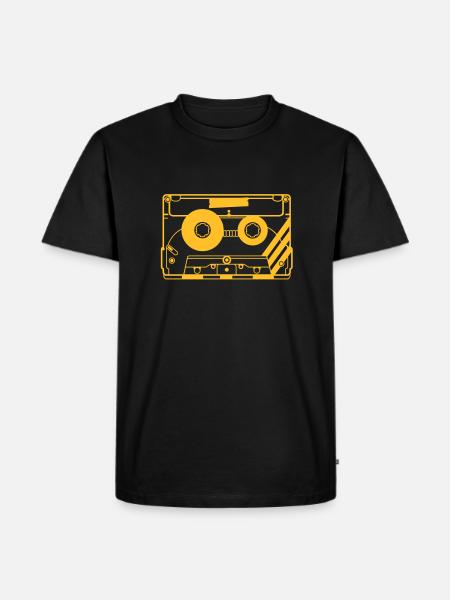 audio tape cassette - Men's Premium Organic T-Shirt - black