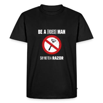 Déclaration de Bart Dites non à un rasoir Bartträger - T-shirt Premium bio Homme - noir - Devant - Nico (187cm)