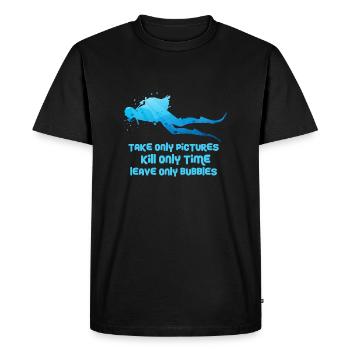 Ne prendre que des photos Tuer le temps Ne laisser que - T-shirt Premium bio Homme - noir - Devant - Nico (187cm)