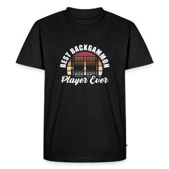 Best Backgammon Player Ever Game Night Board Games - Men's Premium Organic T-Shirt - black - Front - Nico (187cm)