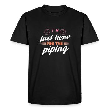 Je suis juste là pour le décorateur de gâteau à douille - T-shirt Premium bio Homme - noir - Devant - Nico (187cm)