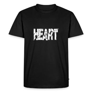 Broken heart (white) - T-shirt Premium bio Homme - noir - Devant - Nico (187cm)