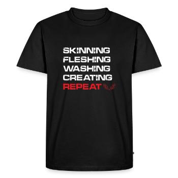 skinning fleshing washing creating repeat design - Men's Premium Organic T-Shirt - black - Front - Nico (187cm)
