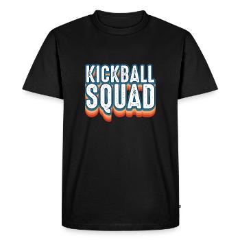 Kickball Squad Aire de jeux Sports Kick Ball - T-shirt Premium bio Homme - noir - Devant - Nico (187cm)