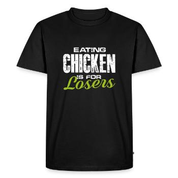 manger du poulet est pour les perdants Design - T-shirt Premium bio Homme - noir - Devant - Nico (187cm)