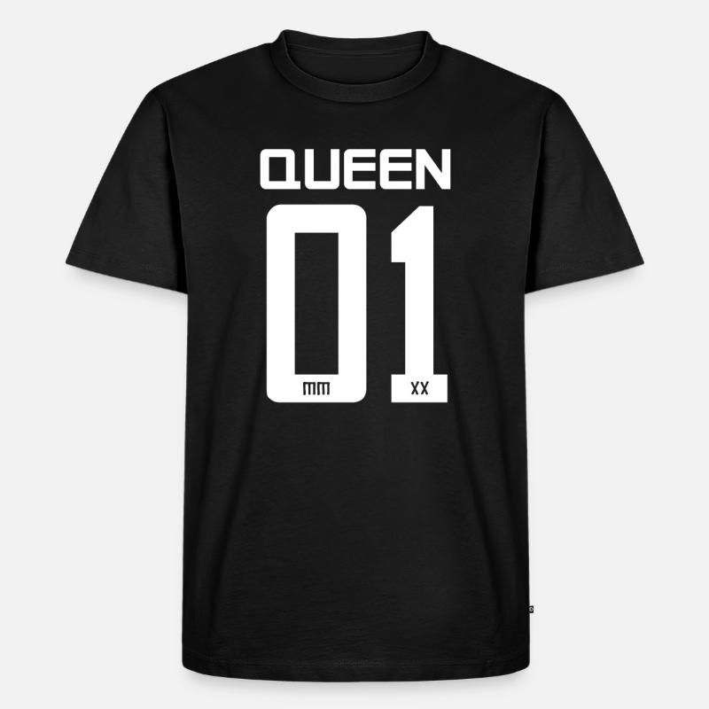 King - Queen Geschenk Geschenkidee - Männer Premium Bio T-Shirt - Schwarz