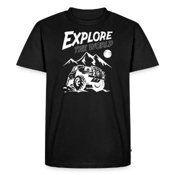 Explorez les Jeeps du Monde - T-shirt Premium bio Homme - noir - Devant - Nico (187cm)
