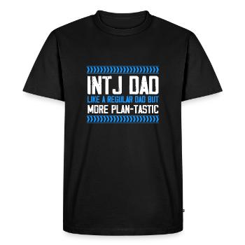 INTJ papa comme régulier plus plan tastique Design pour - T-shirt Premium bio Homme - noir - Devant - Nico (187cm)