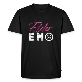 Elderemo - T-shirt Premium bio Homme - noir - Devant - Nico (187cm)