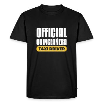 officiel quinceanera taxi driver Design - T-shirt Premium bio Homme - noir - Devant - Nico (187cm)