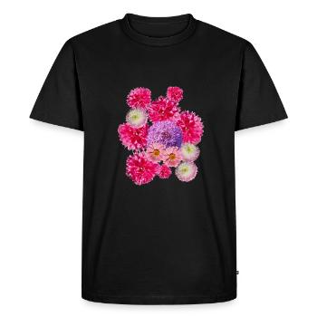 pink blossom dream blossoms pink bouquet - Men's Premium Organic T-Shirt - black - Front - Nico (187cm)