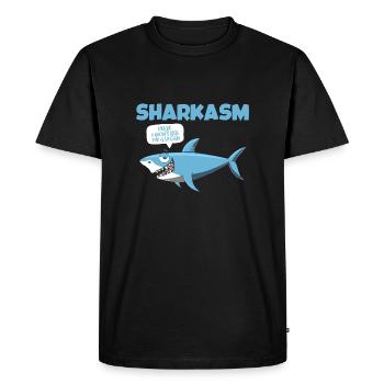 sharkasm prédateur des grands fonds grand requin blanc - T-shirt Premium bio Homme - noir - Devant - Nico (187cm)