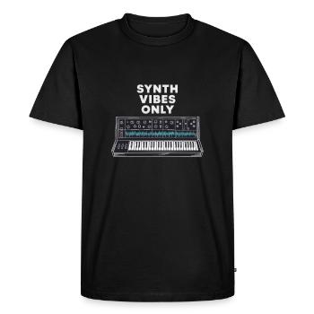 Retro Synth Vibes uniquement Conception de clavier - T-shirt Premium bio Homme - noir - Devant - Nico (187cm)