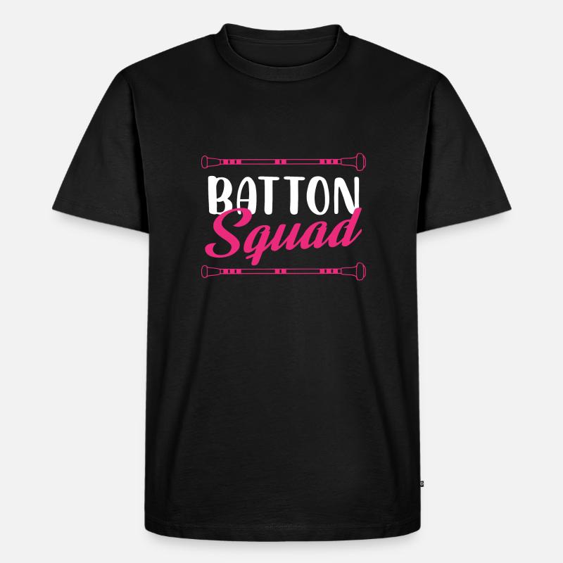 Baton Squad - Männer Premium Bio T-Shirt - Schwarz