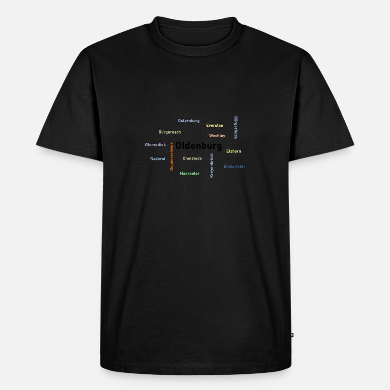 Oldenburg - Männer Premium Bio T-Shirt - Schwarz