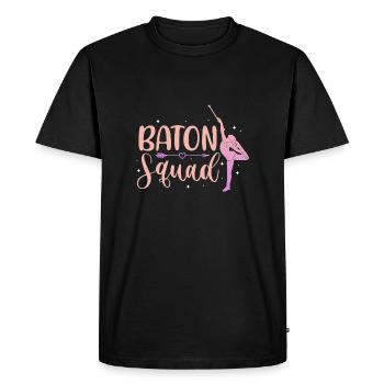 Baton Squad - Men's Premium Organic T-Shirt - black - Front - Nico (187cm)