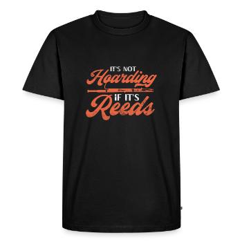 Ce n’est pas thésauriser si c’est des roseaux | Basson - T-shirt Premium bio Homme - noir - Devant - Nico (187cm)