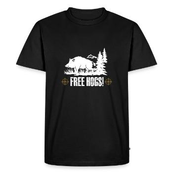 Free Hogs - Men's Premium Organic T-Shirt - black - Front - Nico (187cm)