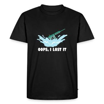 oups je l’ai perdu Design pour un fan d’armes à feu - T-shirt Premium bio Homme - noir - Devant - Nico (187cm)