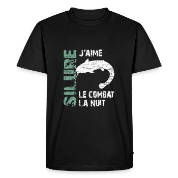 Pêche au silure Combat avec le silure Pêche - T-shirt Premium bio Homme - noir - Devant - Nico (187cm)