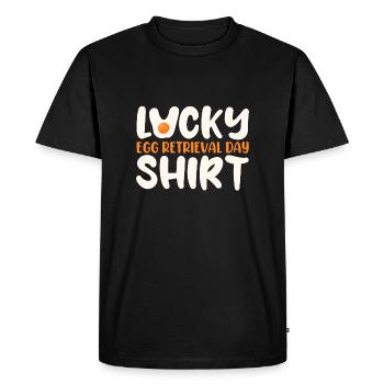 Lucky Egg retrieval day Motifs - Men's Premium Organic T-Shirt - black - Front - Nico (187cm)