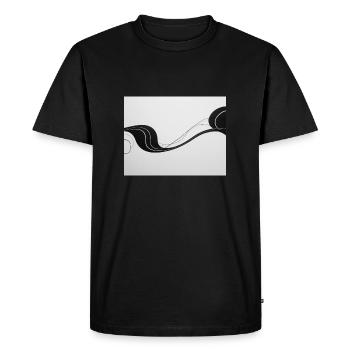 wavy retro waves - Men's Premium Organic T-Shirt - black - Front - Nico (187cm)