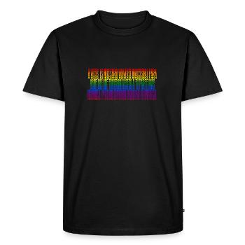 To love without depending - Men's Premium Organic T-Shirt - black - Front - Nico (187cm)