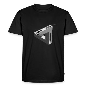 3D shape - Men's Premium Organic T-Shirt - black - Front - Nico (187cm)