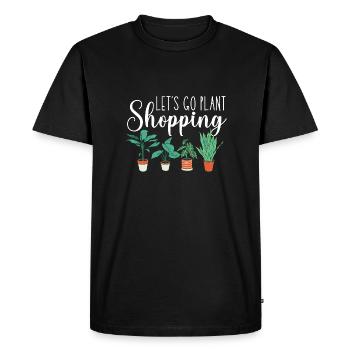 Lets Go Plant Shopping - Clay Pot Plants Gardening - Men's Premium Organic T-Shirt - black - Front - Nico (187cm)