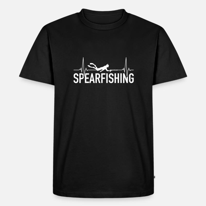 Speerfischen - Männer Premium Bio T-Shirt - Schwarz