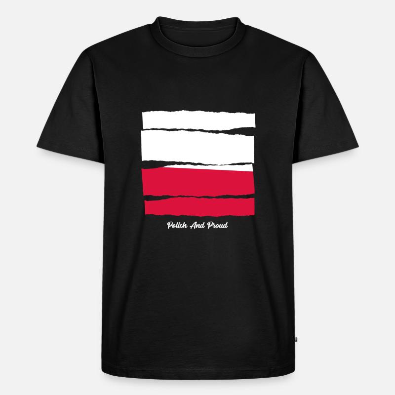 Pole und Stolz Polen - Männer Premium Bio T-Shirt - Schwarz