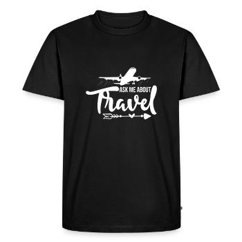 Renseignez-vous sur Travel Travel Agent - T-shirt Premium bio Homme - noir - Devant - Nico (187cm)