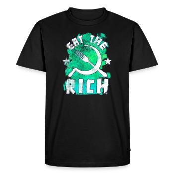 Eating the Rich - Knives and Sichel - Men's Premium Organic T-Shirt - black - Front - Nico (187cm)