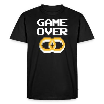 célibataire - T-shirt Premium bio Homme - noir - Devant - Nico (187cm)