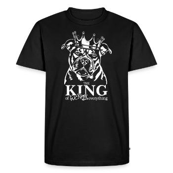 VIEUX DEUTSCH BULLDOG Roi de tout Wilsigns - T-shirt Premium bio Homme - noir - Devant - Nico (187cm)