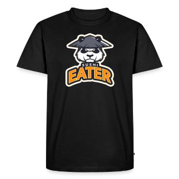 Sushi Eater - Men's Premium Organic T-Shirt - black - Front - Nico (187cm)