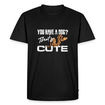 Vous avez un chien mignon - Herpétologie - T-shirt Premium bio Homme - noir - Devant - Nico (187cm)