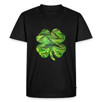 Trèfle E 35 - T-shirt Premium bio Homme - noir - Devant - Nico (187cm)