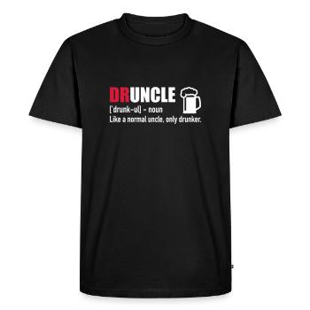 uncle - Men's Premium Organic T-Shirt - black - Front - Nico (187cm)