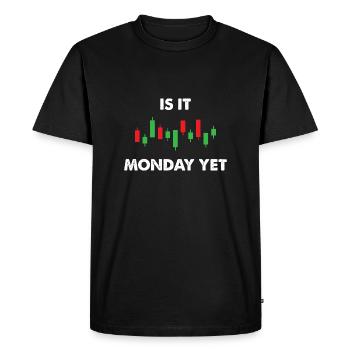 Is it Monday yet Stock Trading - Men's Premium Organic T-Shirt - black - Front - Nico (187cm)
