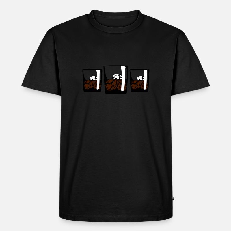 3 Drinks - Männer Premium Bio T-Shirt - Schwarz