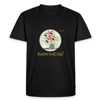 Boule à neige "Buon Natale!" - T-shirt Premium bio Homme - noir - Devant - Nico (187cm)