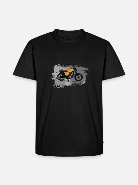 Cafe Racer (yellow) // Illustration - Men's Premium Organic T-Shirt - black