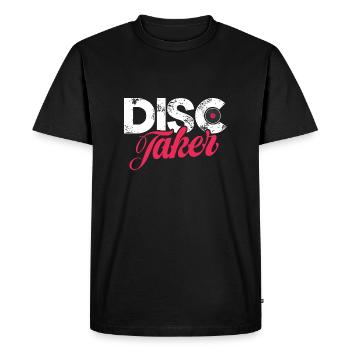 Preneur de disque - T-shirt Premium bio Homme - noir - Devant - Nico (187cm)