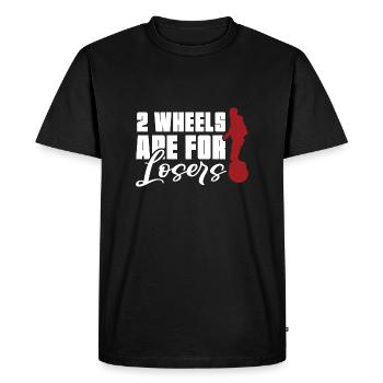 deux roues sont pour les perdants Design pour un fan de - T-shirt Premium bio Homme - noir - Devant - Nico (187cm)