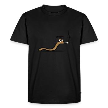 Commune de ver fumée - T-shirt Premium bio Homme - noir - Devant - Nico (187cm)