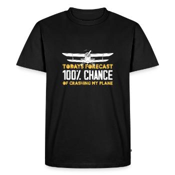 prévisions d’aujourd’hui 100 chances de crash Design - T-shirt Premium bio Homme - noir - Devant - Nico (187cm)