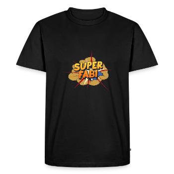 Fabian - Men's Premium Organic T-Shirt - black - Front - Nico (187cm)
