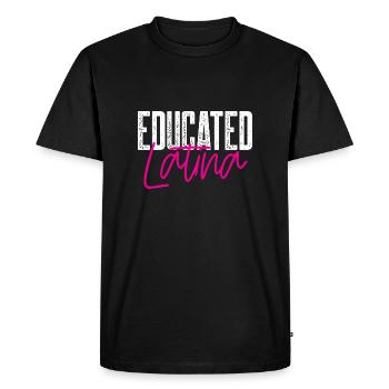 Latina éduquée - T-shirt Premium bio Homme - noir - Devant - Nico (187cm)